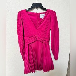 Anthropologie Fuchsia Long Sleeve Dress